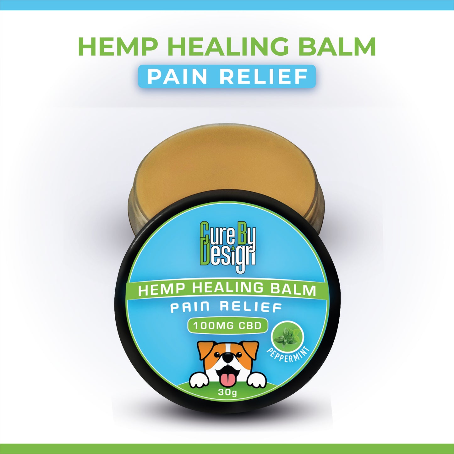 Cure by Design Hemp Healing Balm - Pain Relief (30g) - Pet CBD Balm