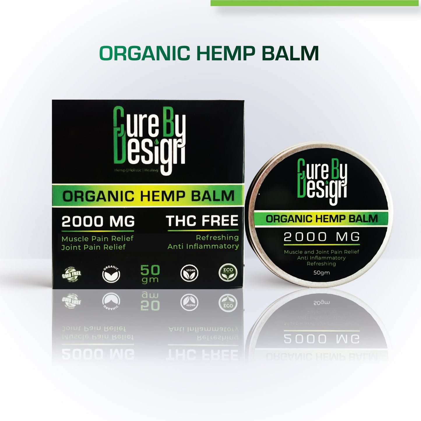 Buy Cure By Design Organic Hemp Balm (2000 MG) for Hempivate