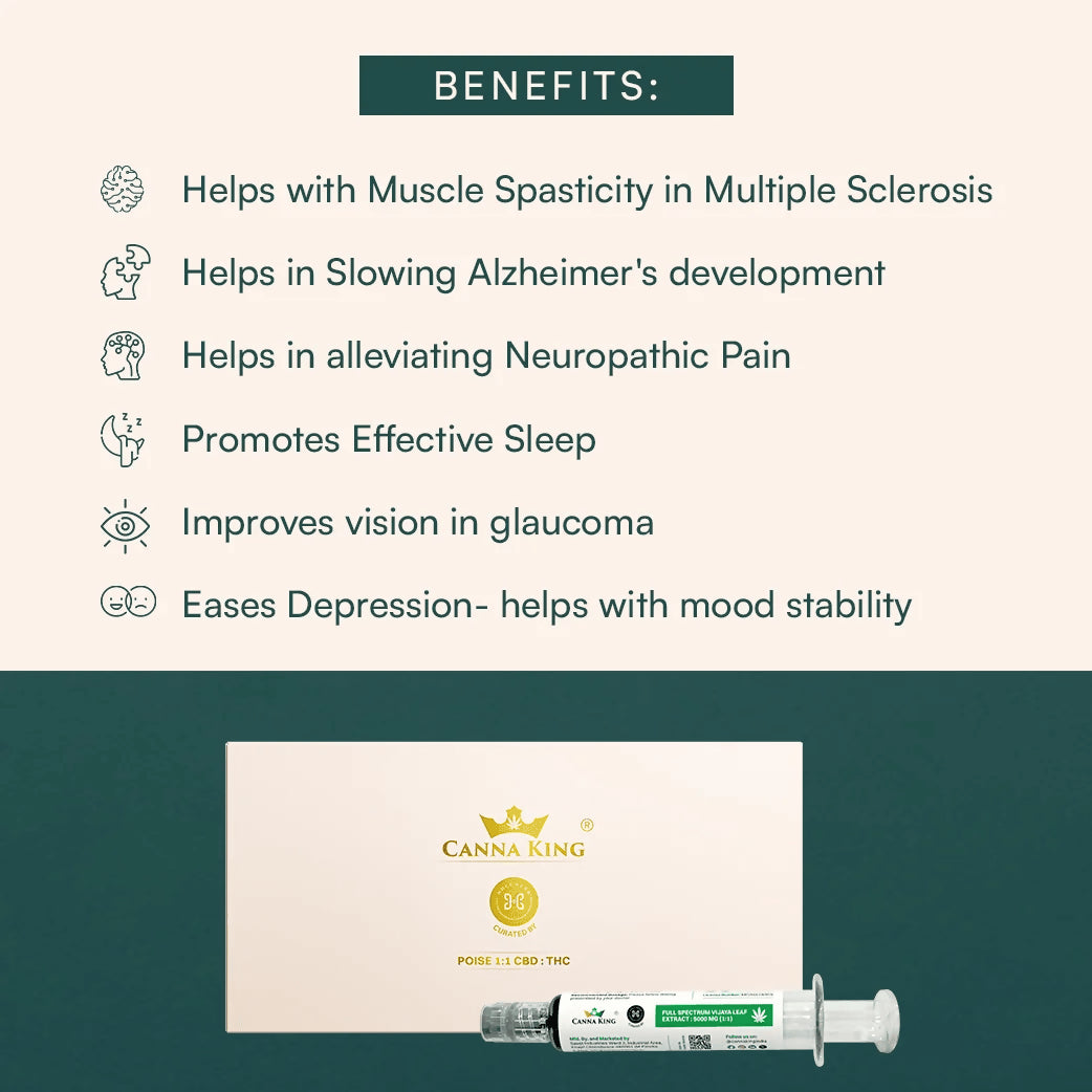 Cannaking - Full Spectrum Vijaya Extract, 5000 mg, 1:1 CBD: THC