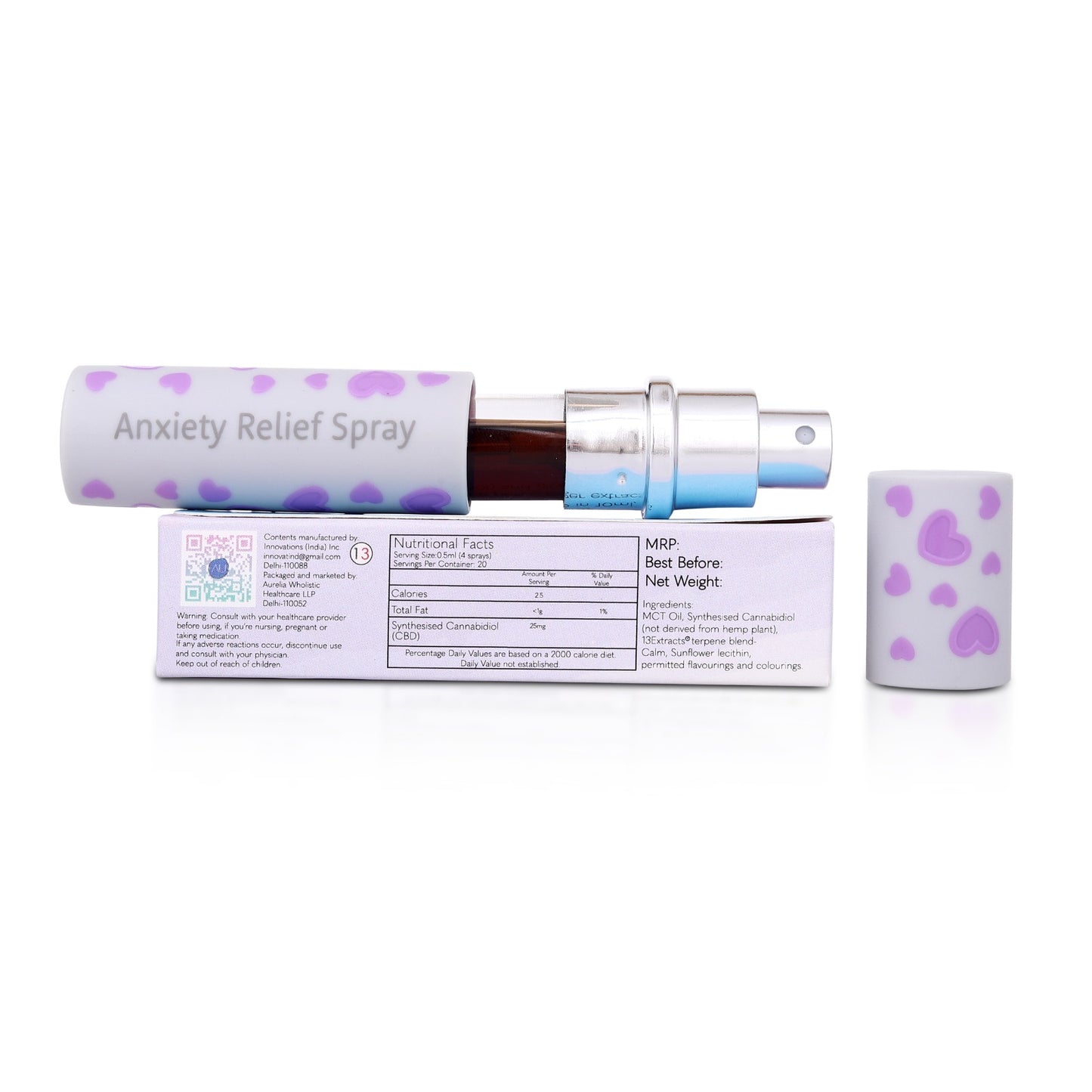 Andyou - Calm&U Anxiety Relief Oral Spray (500mg CBD + terpenes for anxiety relief)