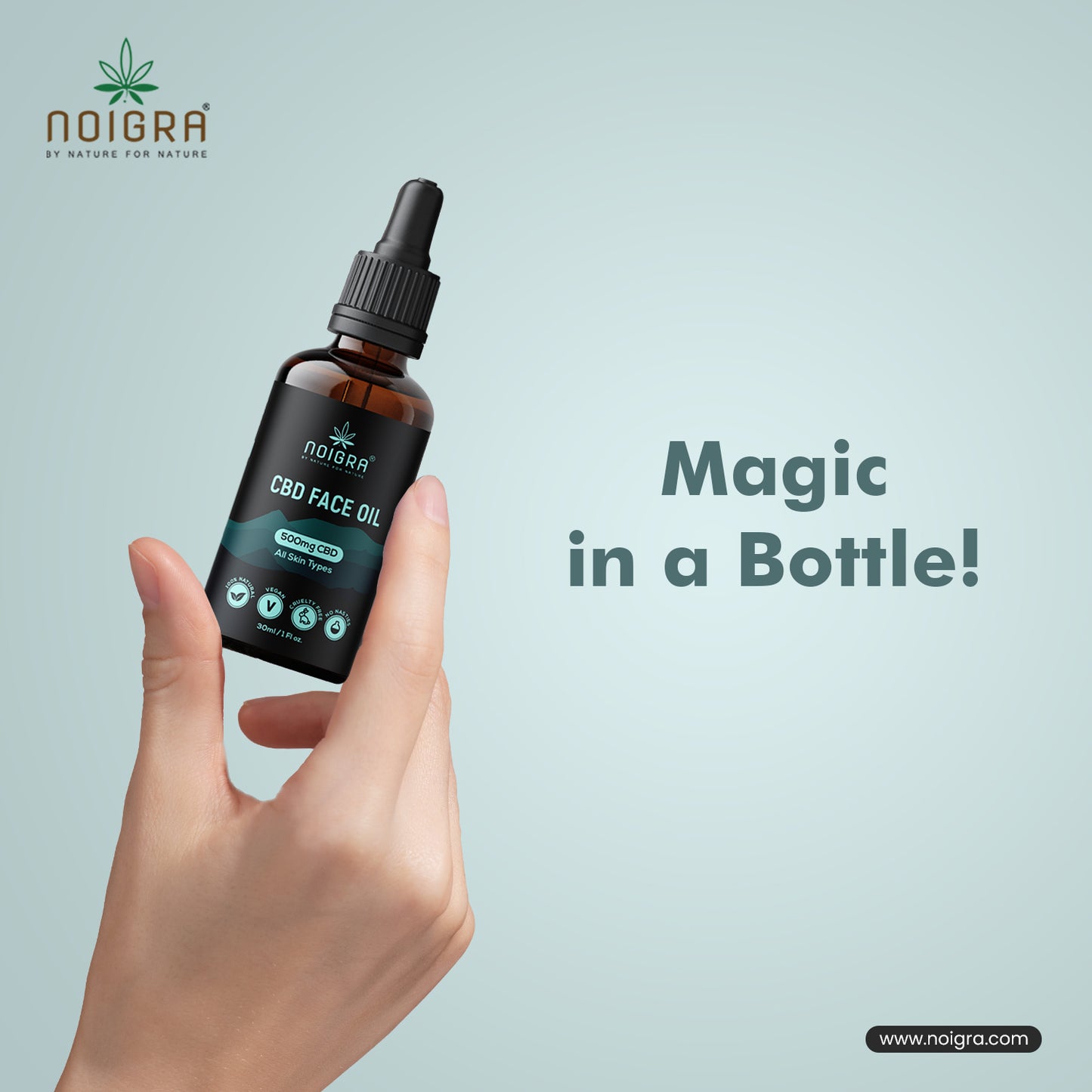 Noigra - CBD Face Oil - 500mg CBD