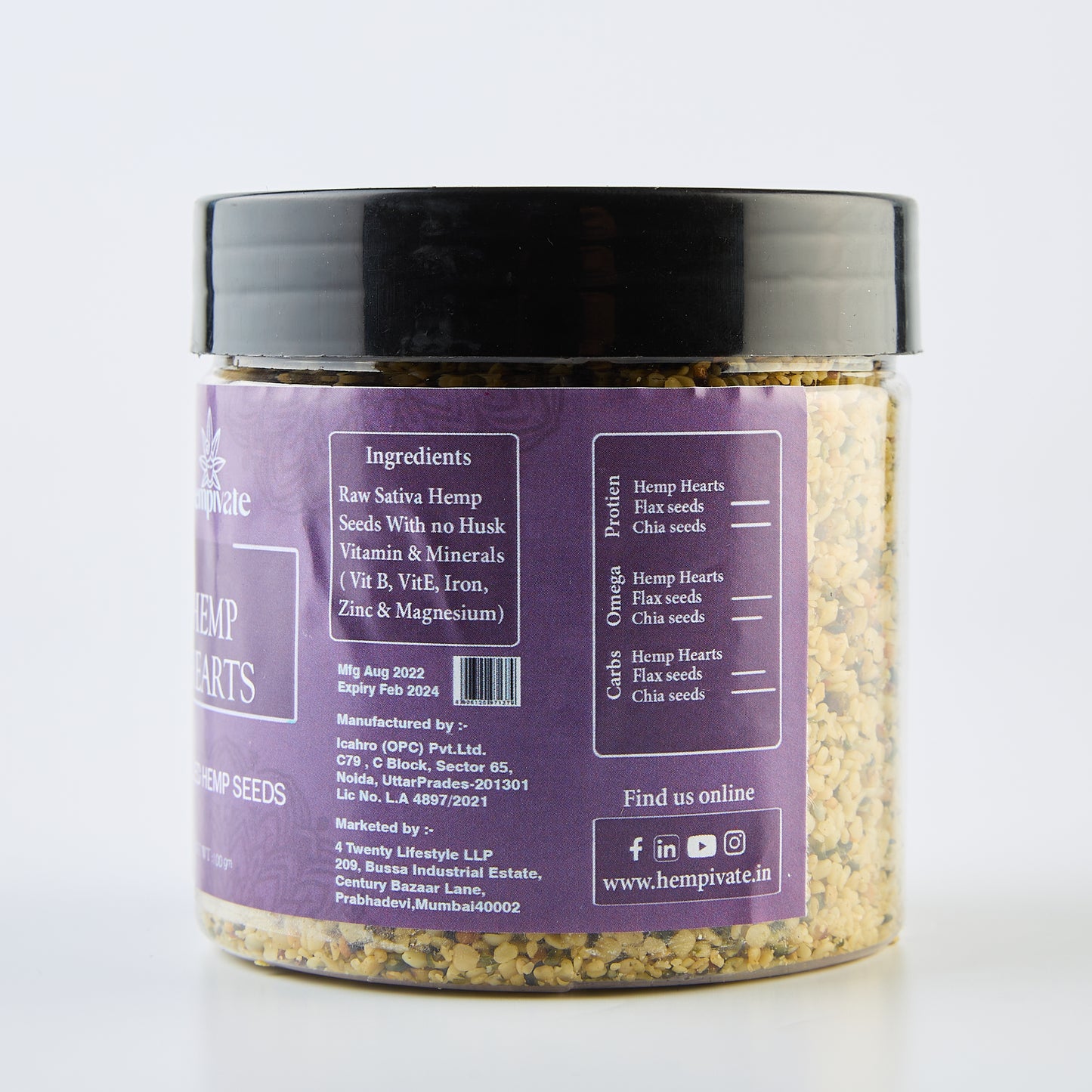 Hempivate - Hemp Hearts (150g)