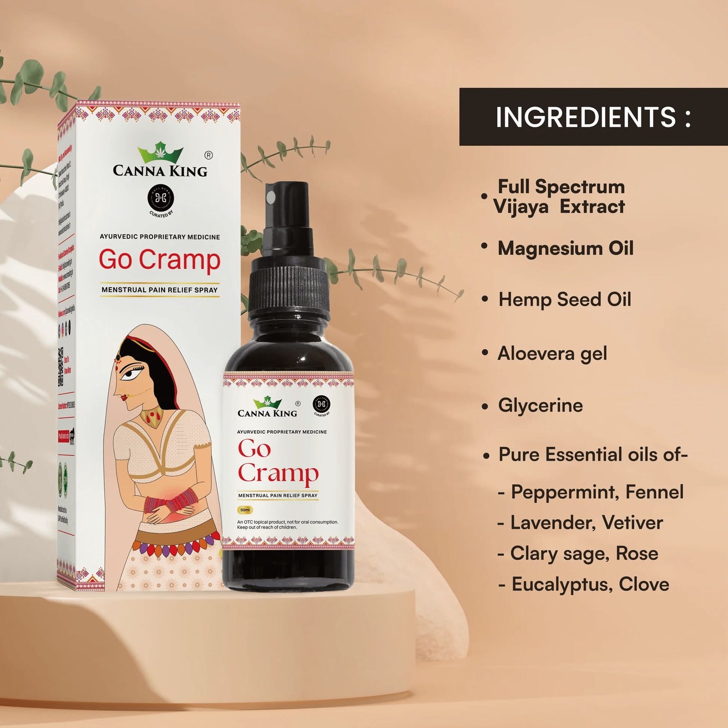 Cannaking - Go Cramp: Menstrual Pain Relief Spray (50ml)