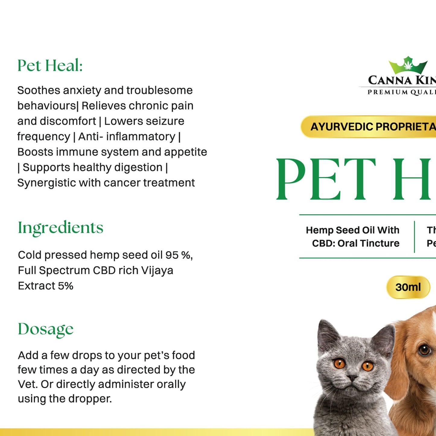 Cannaking - Pet Heal (Oral) - 1500mg (30ml)