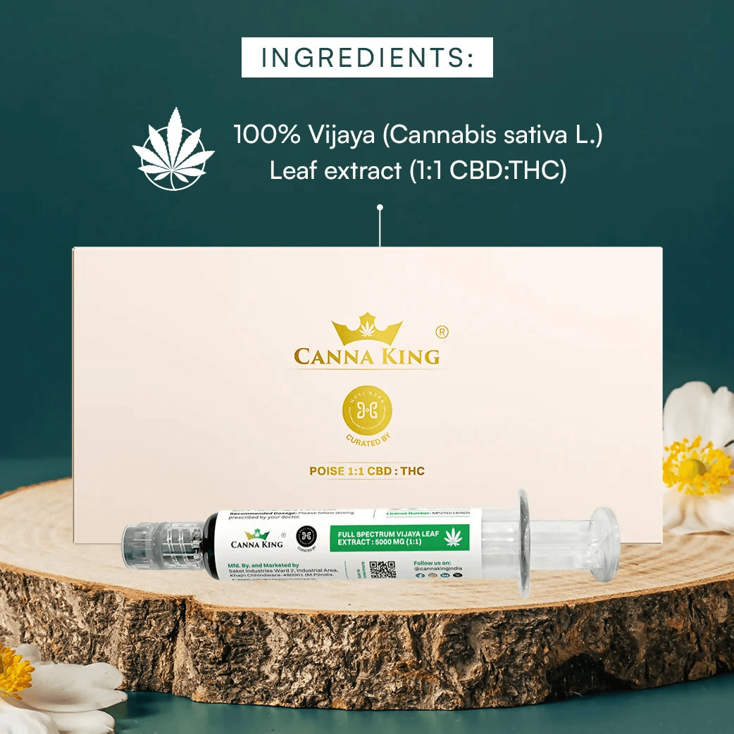 Cannaking - Full Spectrum Vijaya Extract, 5000 mg, 1:1 CBD: THC