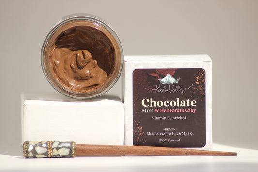 Kensho Valley - Hemp Face Mask with Chocolate, Mint & Bentonite Clay (100g)
