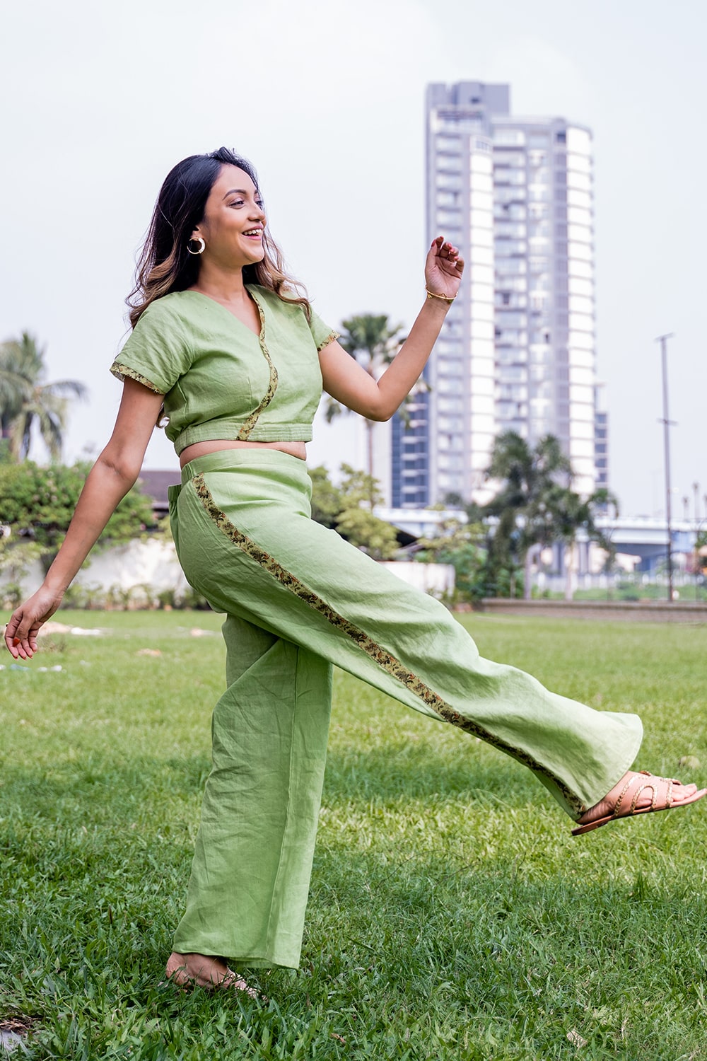The House Of Hemp - Gingko Crop Top Pants