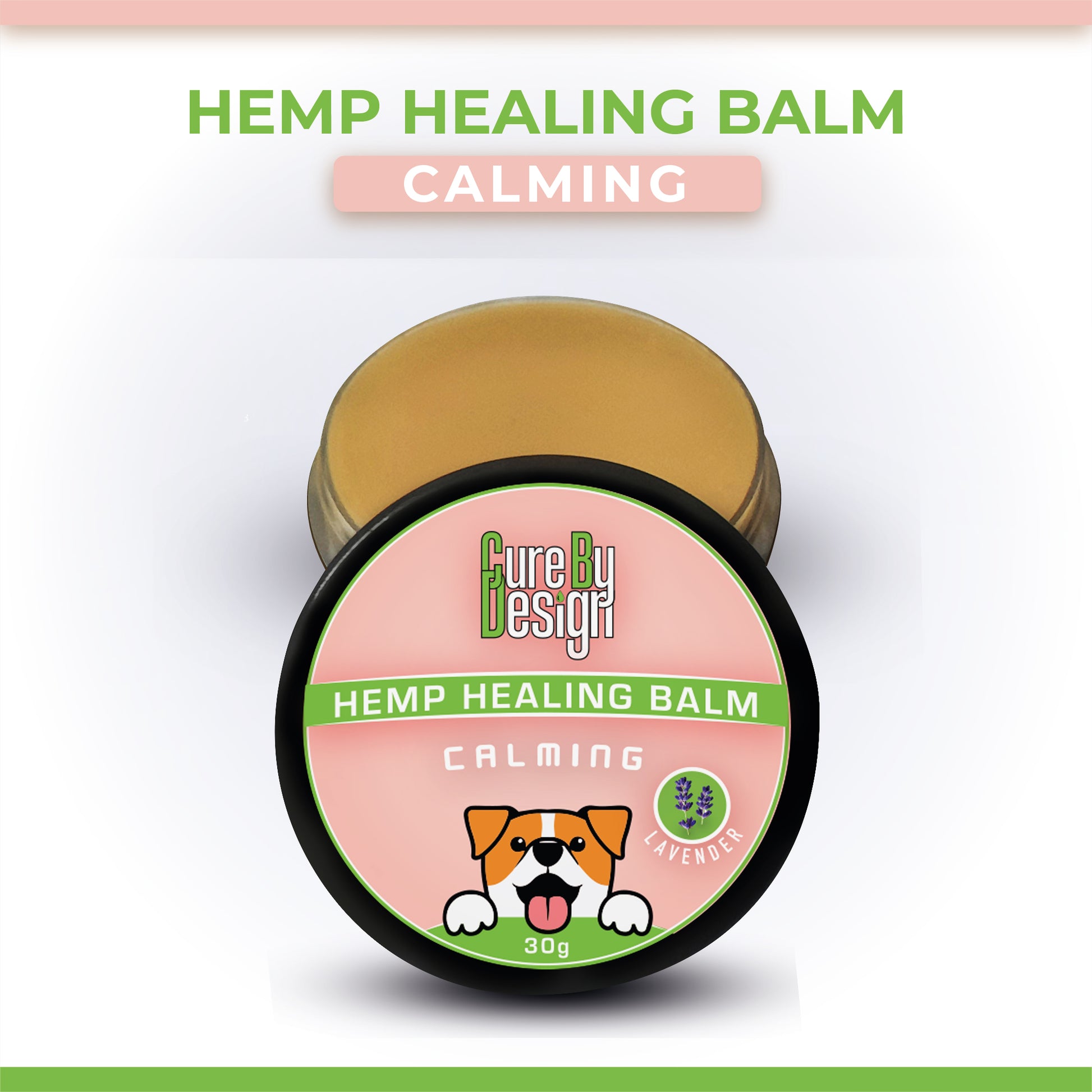 Cure by Design Hemp Healing Balm - Calm (30g) - Pet CBD Balm 