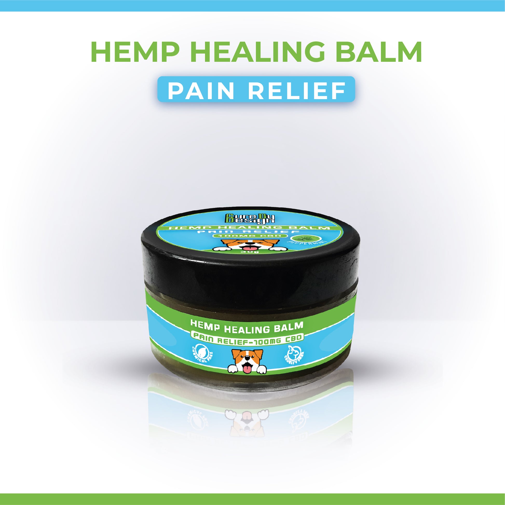 Cure by Design Hemp Healing Balm - Pain Relief (30g) - Pet CBD Balm