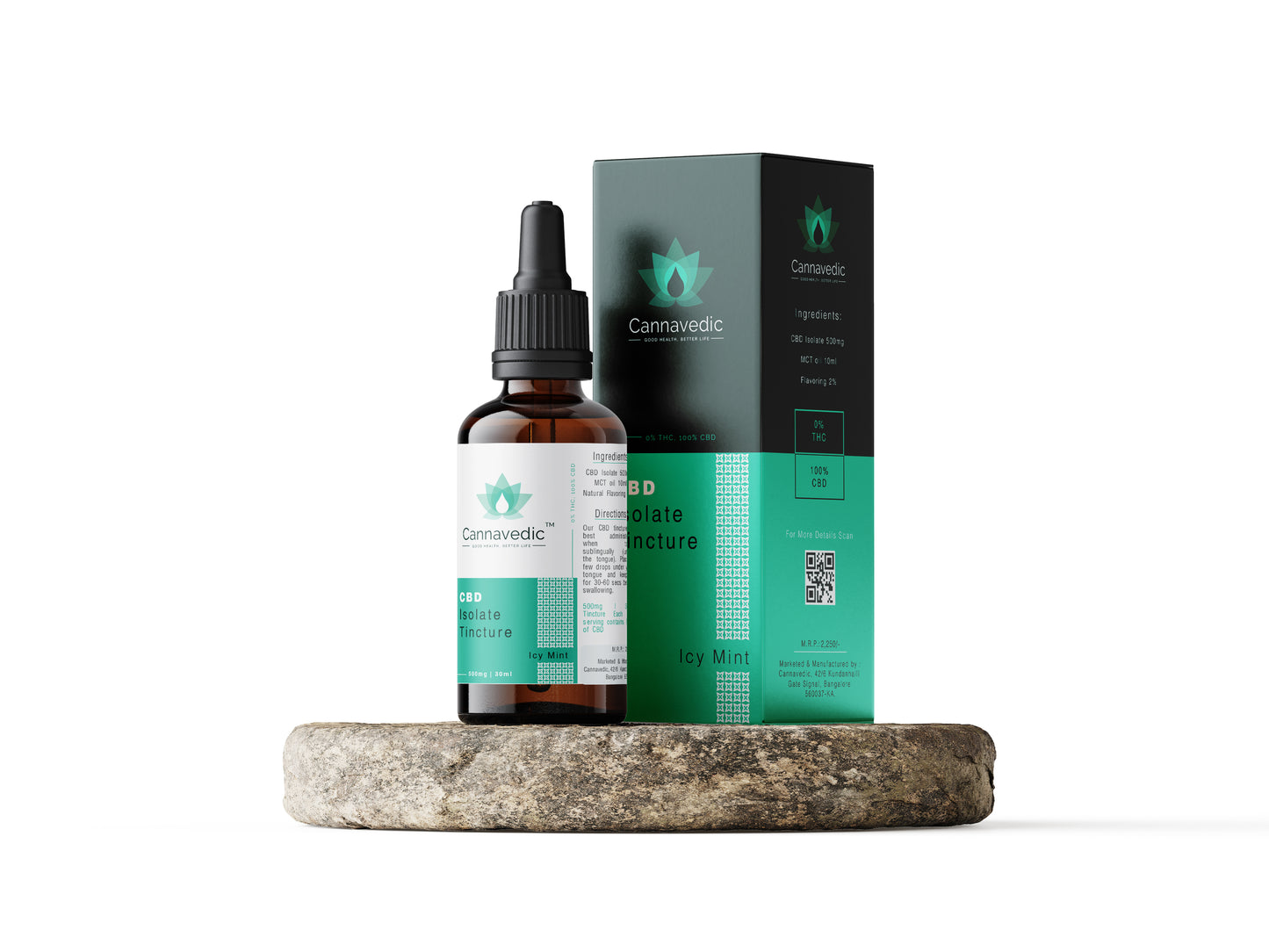 Buy  Cannavedic CBD Isolate Tincture Icy Mint (1000mg) from  Hempivate now!