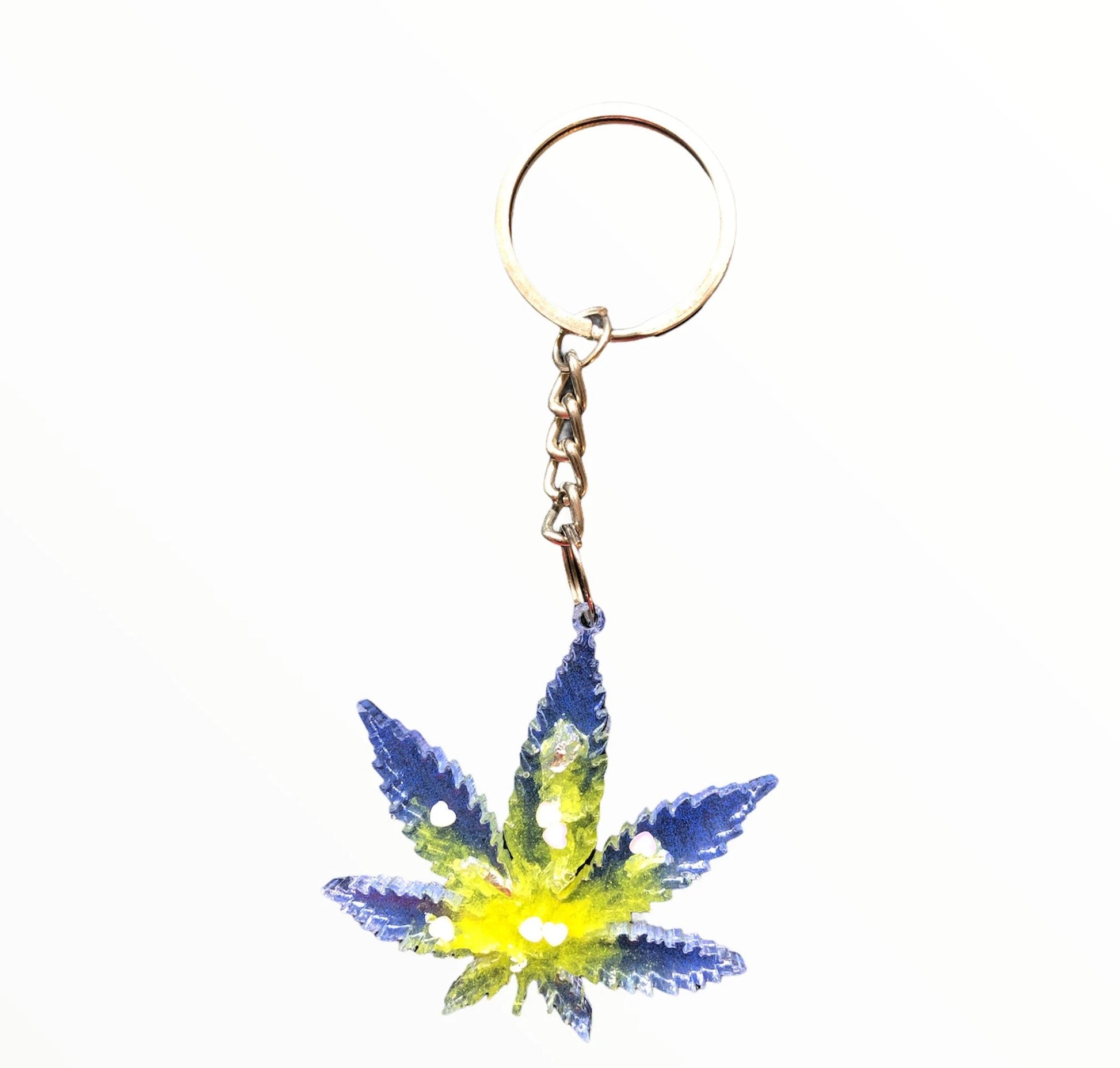 Buy Hemp Leaf Keychains Online | Handcrafted Resin Keychain  | Hempivate.com
